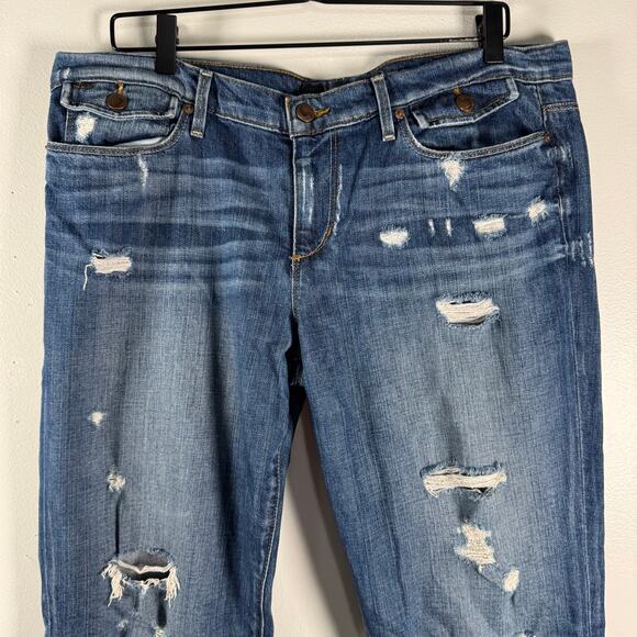 Joes Womens Provocateur Boot Cut Jeans Distressed Stretch Med Wash Mid Rise 32 - Picture 2 of 10